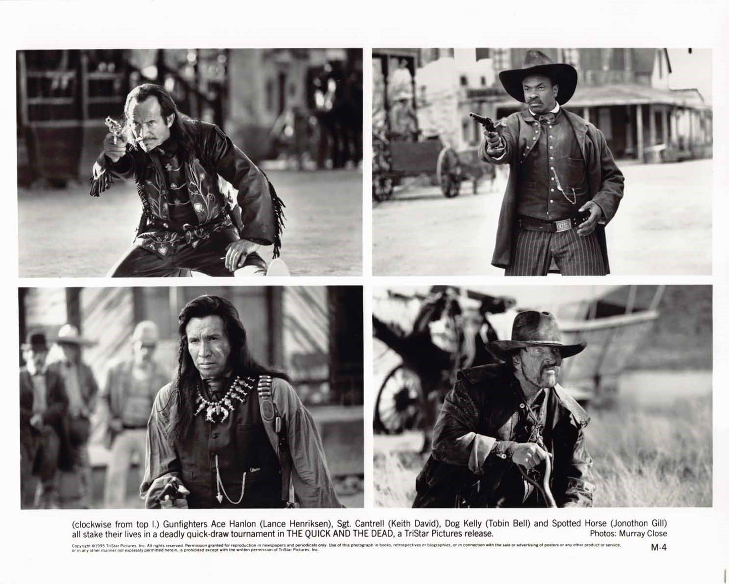 Lance Henriksen QUICK AND THE DEAD Tobin Bell original press photo 1995