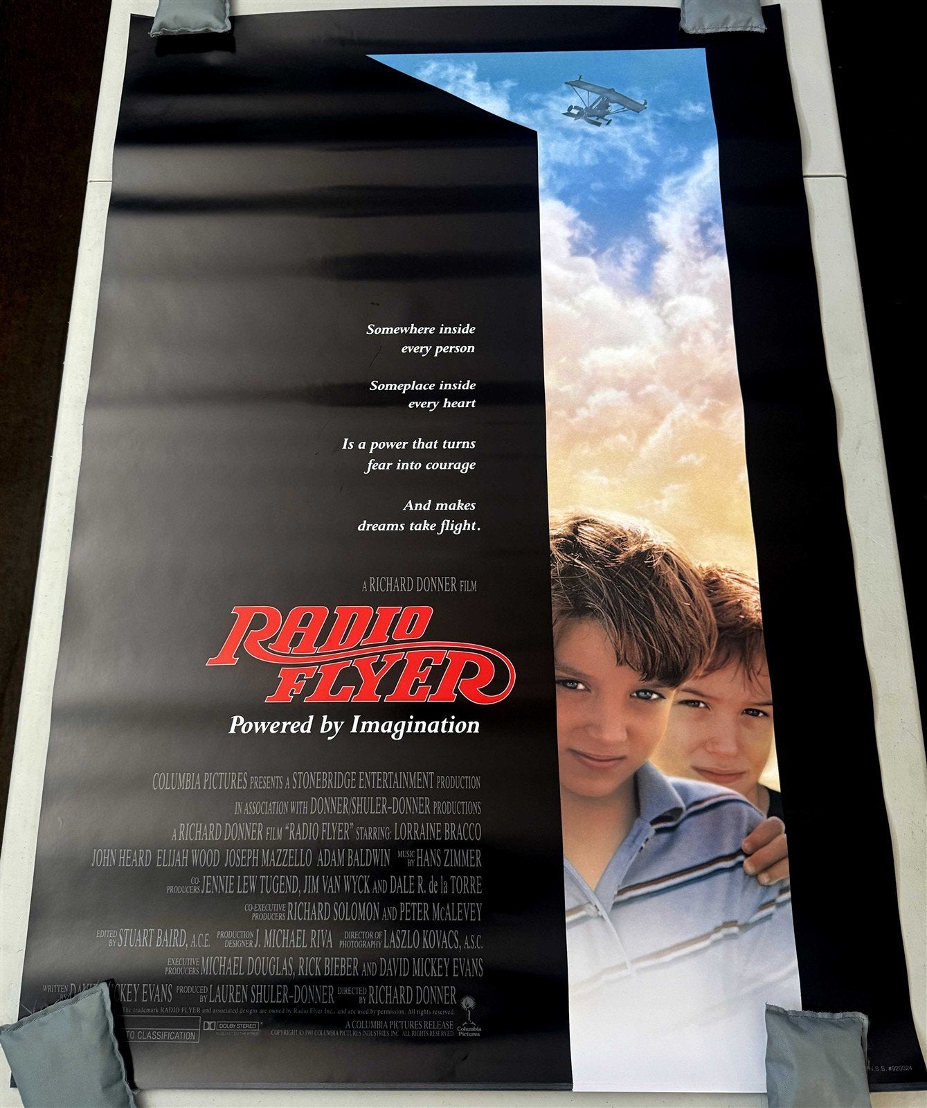 Elijah Wood RADIO FLYER Lorraine Bracco original movie poster 1-Sheet 1992