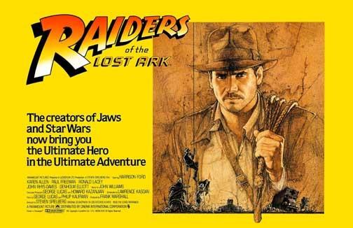 Harrison Ford RAIDERS OF THE LOST ARK Karen Allen poster 17x11 Indiana Jones