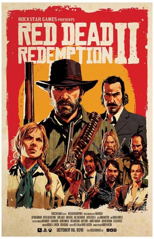 RED DEAD REDEMPTION 2 video game poster 11x17