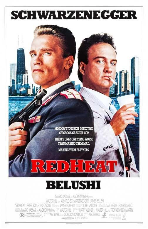 Arnold Schwarzenegger RED HEAT James Belushi movie poster 11x17