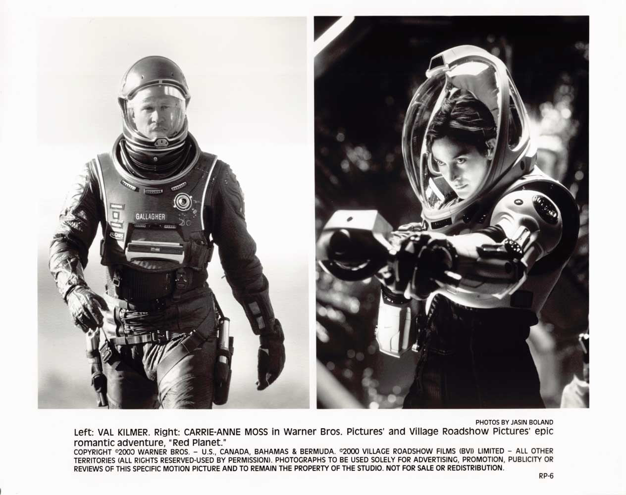 Carrie-Anne Moss RED PLANET Val Kilmer original press photos 2000