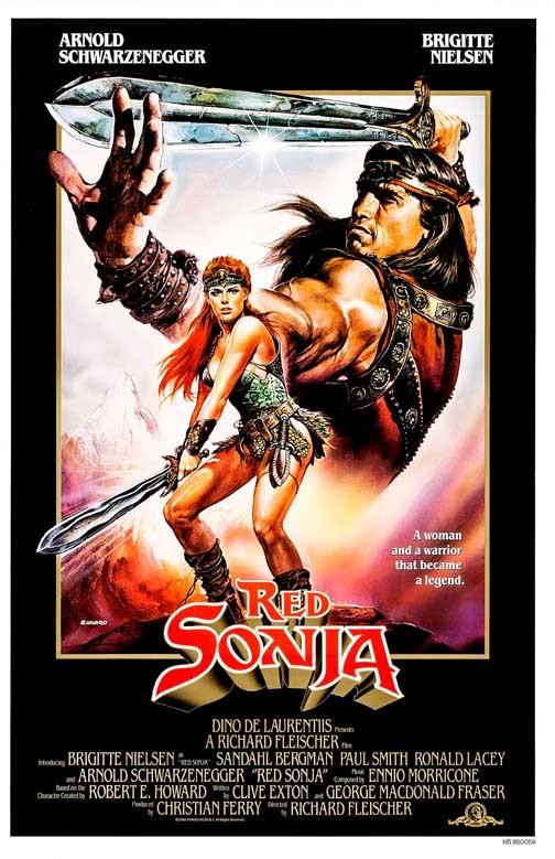 Brigitte Nielsen RED SONJA Arnold Schwarzenegger movie poster 11x17