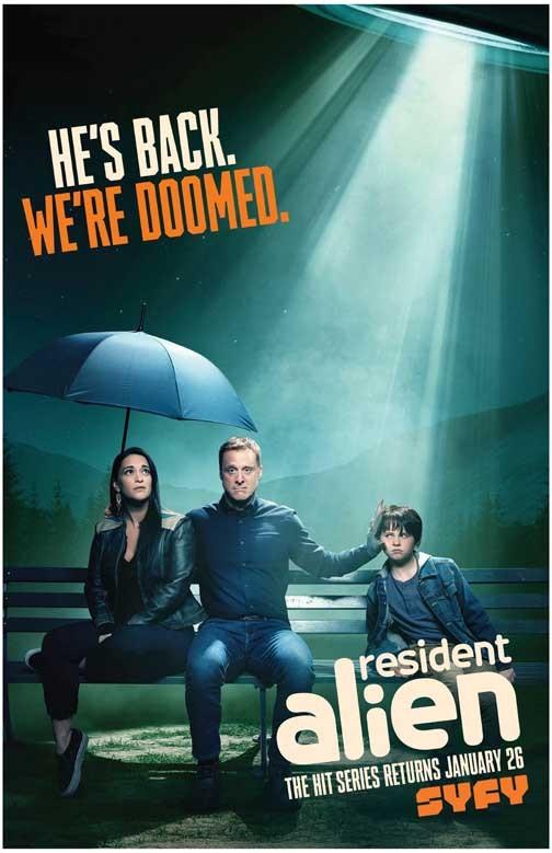Alan Tudyk RESIDENT ALIEN bench poster 11x17
