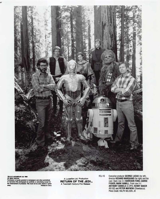 Harrison Ford Star Wars RETURN OF THE JEDI cast original 8x10 press photo 1983