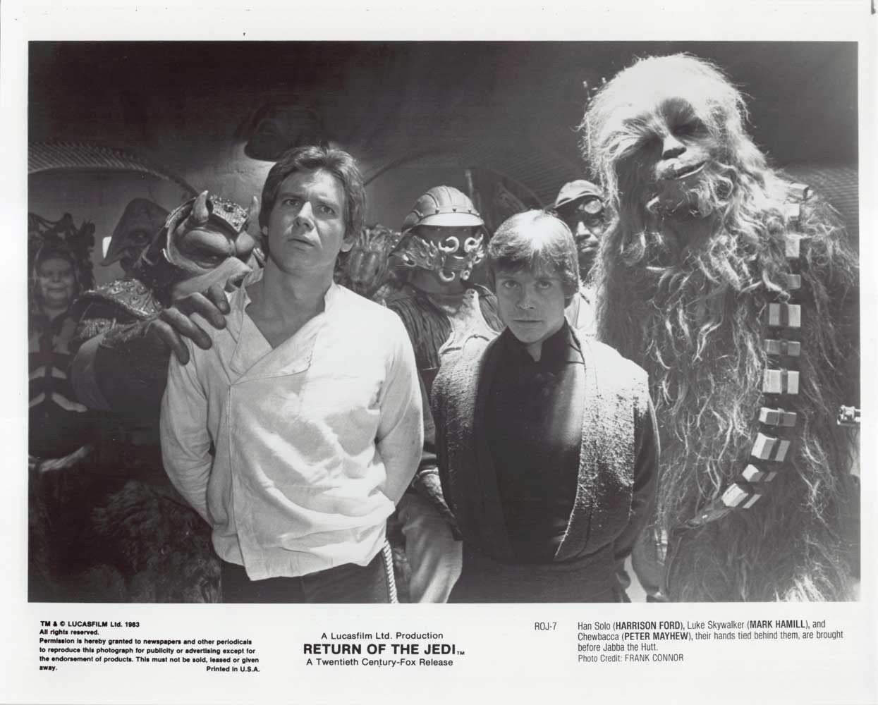 Harrison Ford Star Wars RETURN OF THE JEDI Mark Hamill original press photo 1983