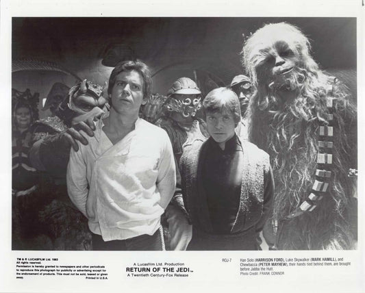 Harrison Ford Star Wars RETURN OF THE JEDI Mark Hamill original press photo 1983