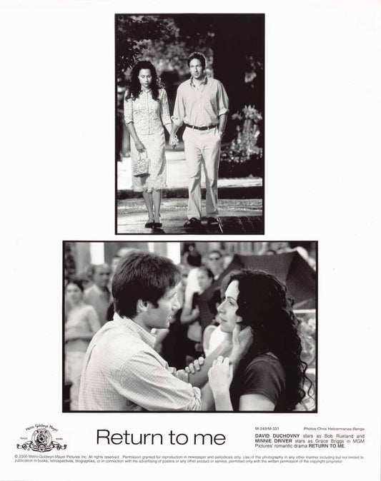 Minnie Driver RETURN TO ME David Duchovny original 8x10 press photo