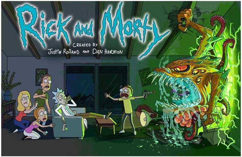 RICK AND MORTY cast poster 17x11
