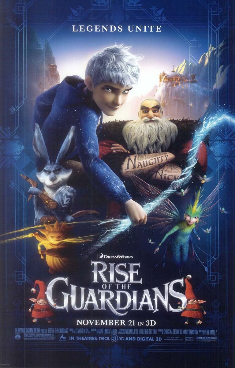 Hugh Jackman RISE OF THE GUARDIANS Baldwin original studio movie poster 11x17