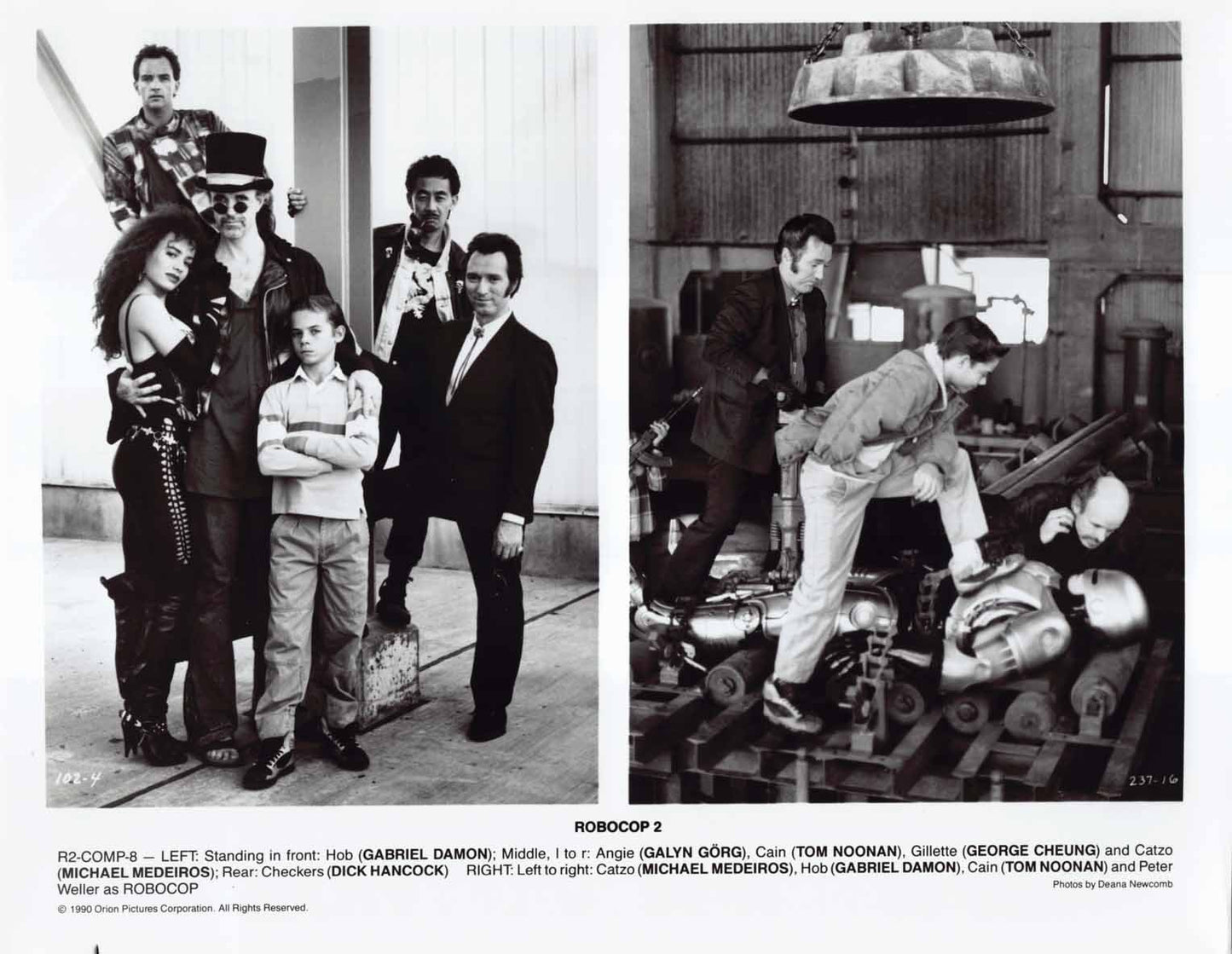 Peter Weller ROBOCOP 2 Nancy Allen original set 8x10 press photos 1990