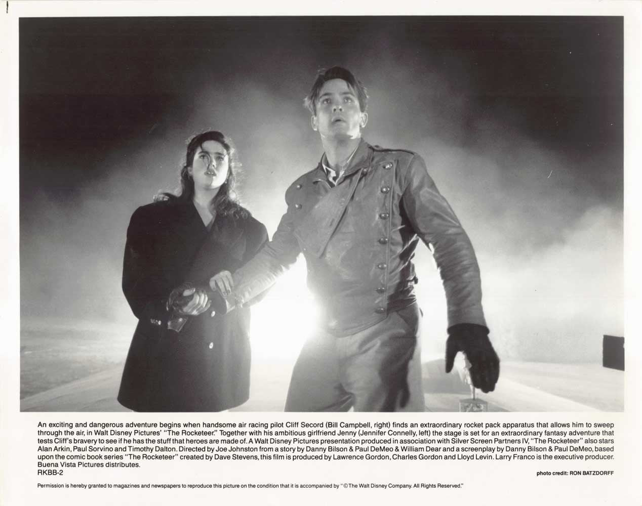 Billy Campbell THE ROCKETEER Jennifer Connelly original 8x10 press photo 1991