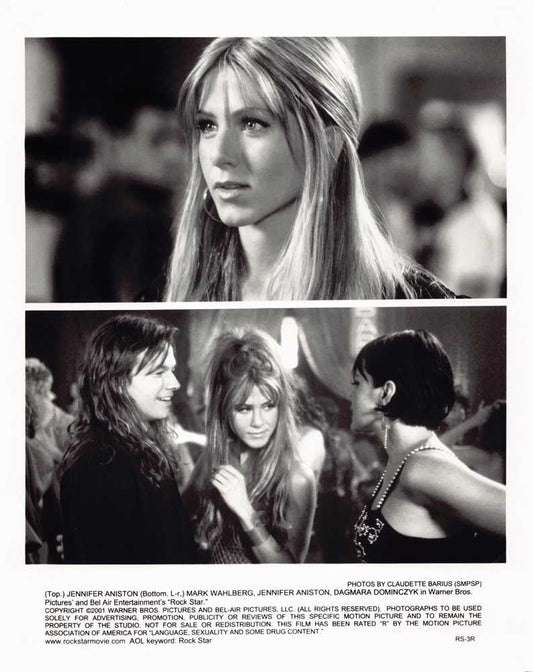 Jennifer Aniston ROCK STAR Mark Wahlberg original 8x10 press photo 1992