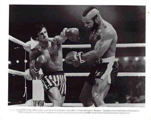 Sylvester Stallone ROCKY 3 Mr T original 8x10 press photo