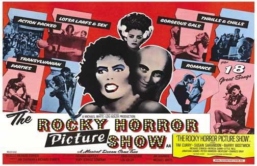 Tim Curry ROCKY HORROR PICTURE SHOW Bostwick Sarandon movie poster 17x11