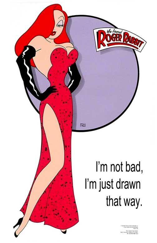 Kathleen Turner WHO FRAMED ROGER RABBIT? Jessica Rabbit movie poster 11x17