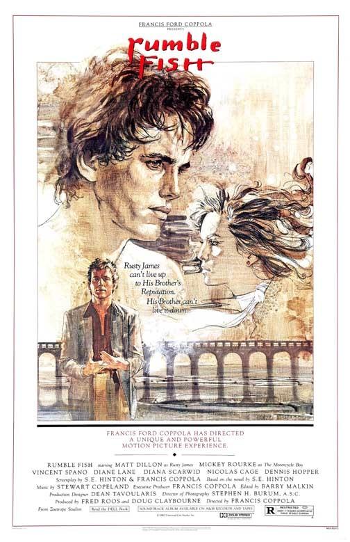 Matt Dillon RUMBLEFISH Mickey Rourke Nicolas Cage movie poster 11x17