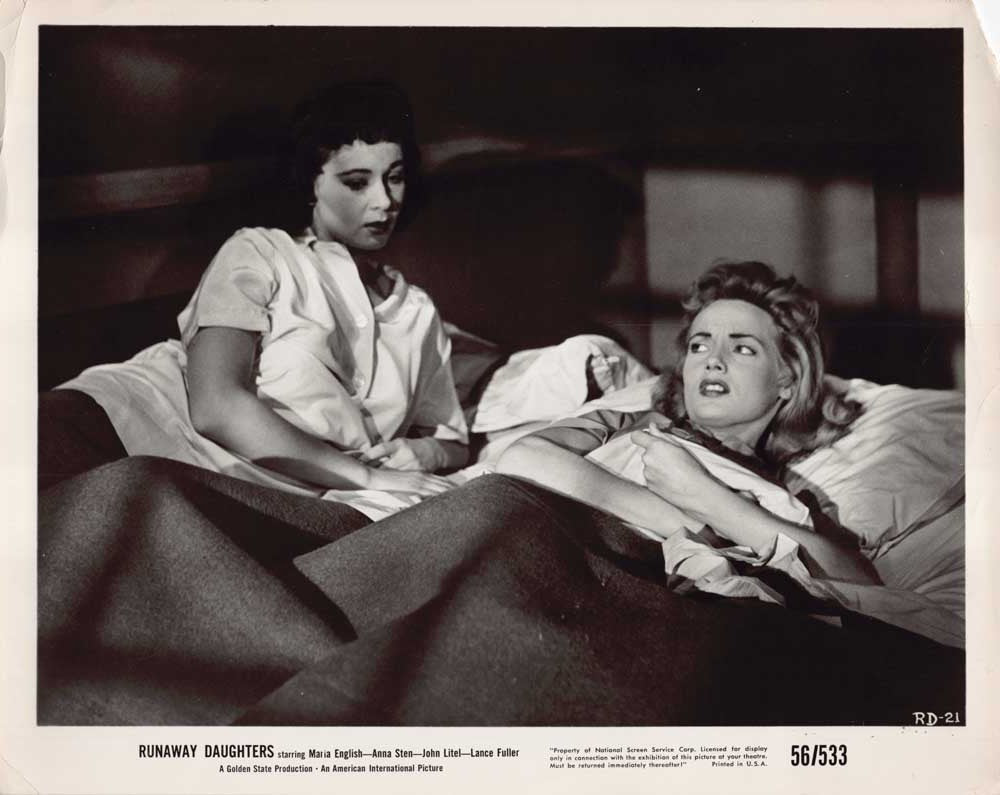 Marla English RUNAWAY DAUGHTERS Anna Sten original 10x8 press photos 1956