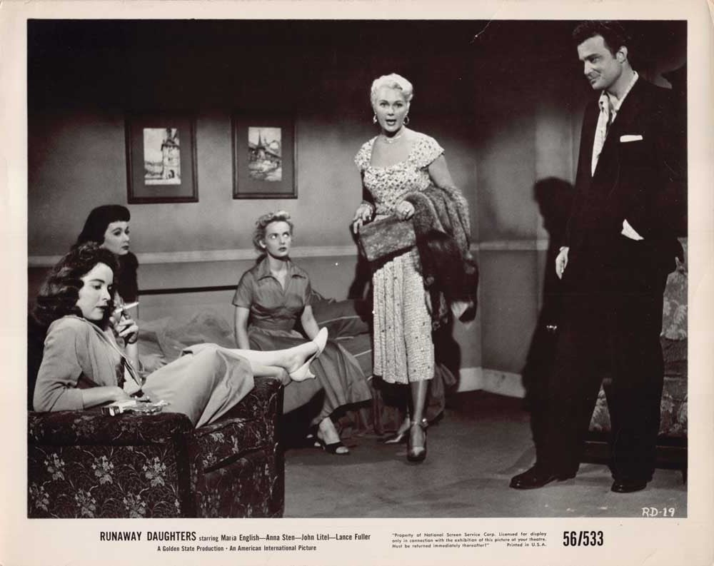 Marla English RUNAWAY DAUGHTERS Anna Sten original 10x8 press photos 1956