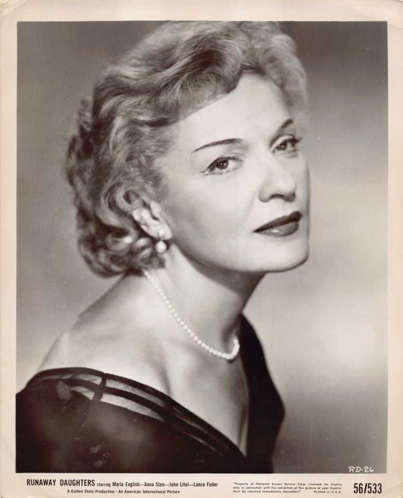 Marla English RUNAWAY DAUGHTERS Anna Sten original 10x8 press photos 1956