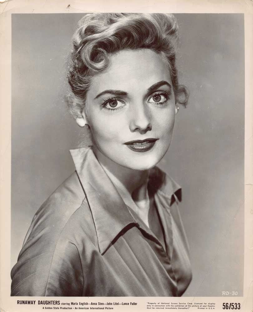 Marla English RUNAWAY DAUGHTERS Anna Sten original 10x8 press photos 1956