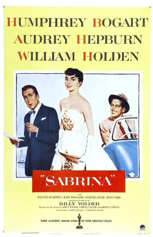 Humphrey Bogart SABRINA Audrey Hepburn William Holden movie poster 11x17