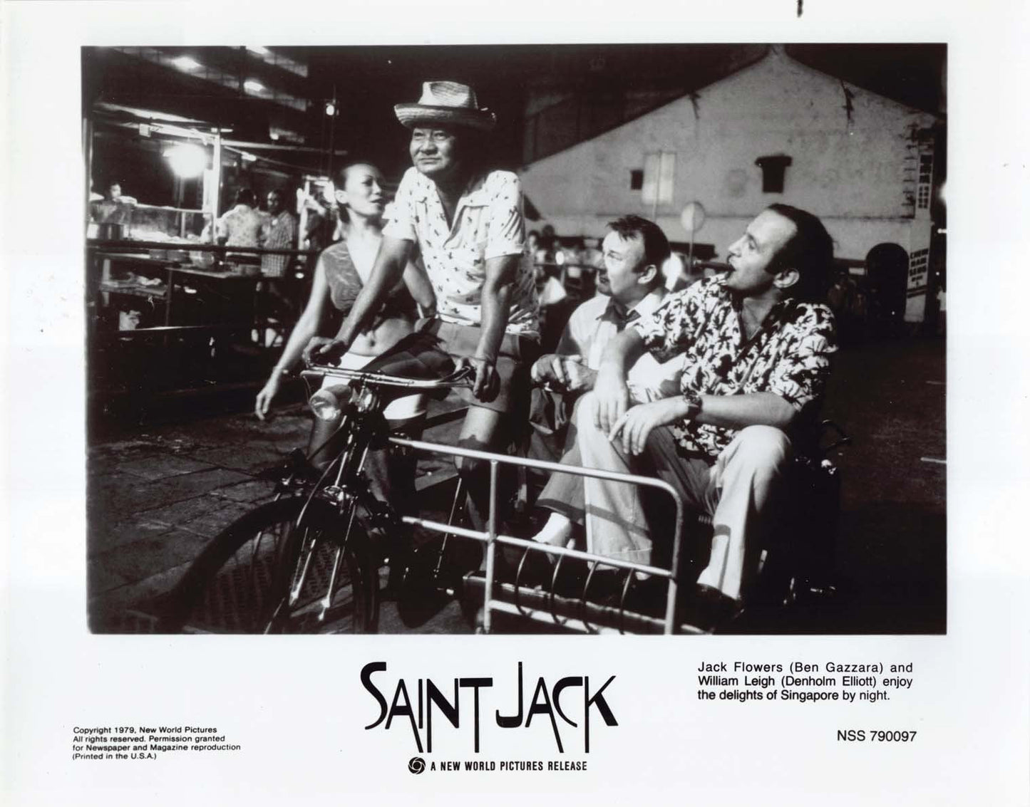 Ben Gazzara SAINT JACK Denholm Elliot original 8x10 press photos 1979