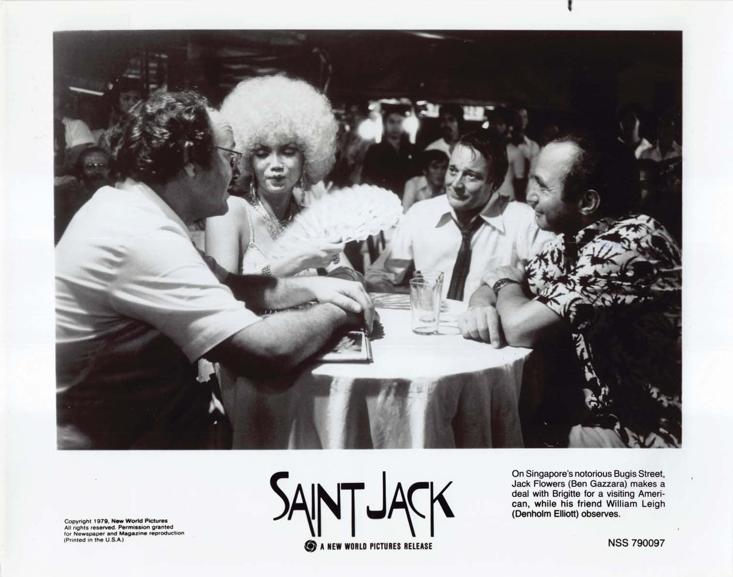 Ben Gazzara SAINT JACK Denholm Elliot original 8x10 press photos 1979