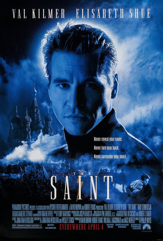 Val Kilmer THE SAINT Elisabeth Shue original movie poster 27x40 rolled 1997