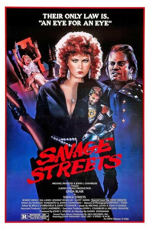 Linda Blair SAVAGE STREETS movie poster 11x17