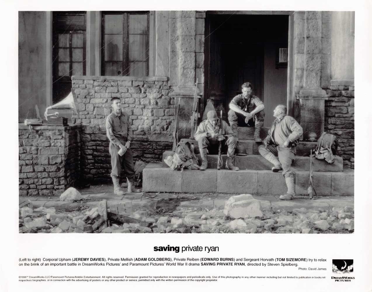 Edward Burns SAVING PRIVATE RYAN Tom Sizemore original press photos 1991