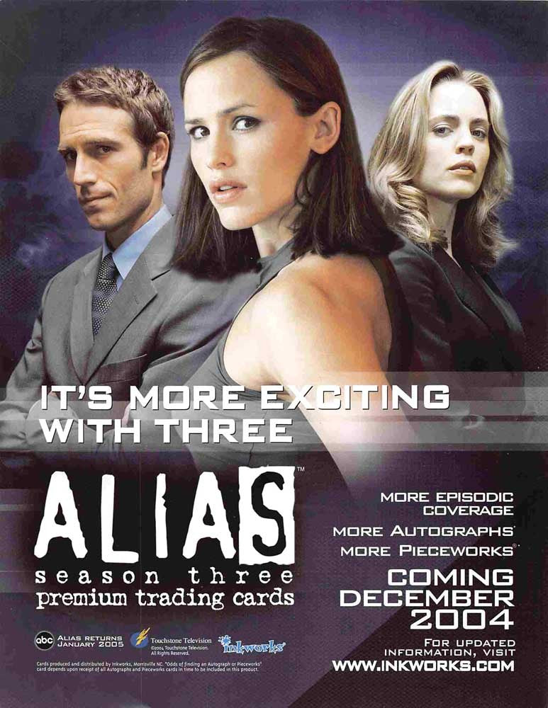 Inkworks ALIAS Season Three trading cards sell sheet 2004 Jennifer Garner