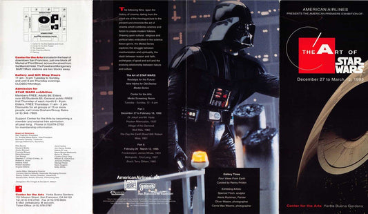 Yerba Buena Gardens ART OF STAR WARS brochure sell sheet 1995
