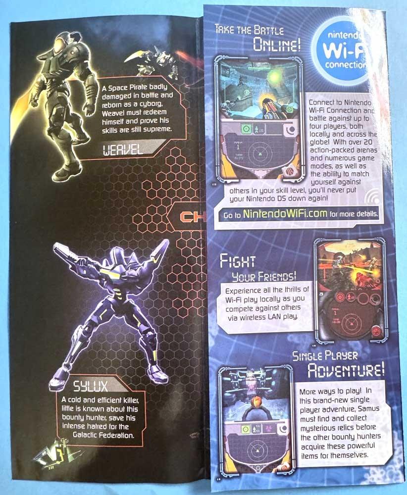 METROID PRIME HUNTERS store sell sheet brochure 2006 NINTENDO DS