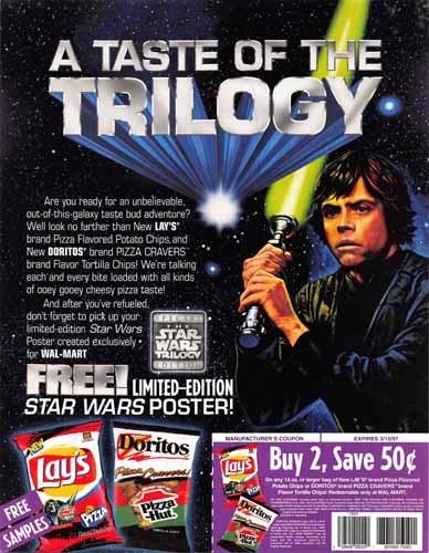 Doritos Lay's STAR WARS SPECIAL EDITION TRILOGY sell sheet 1997 Frito-Lay