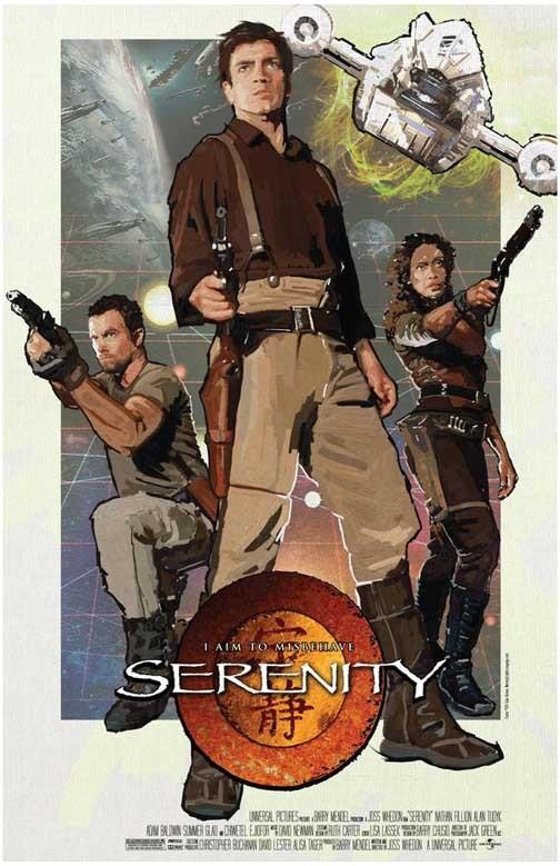 Nathan Fillion FIREFLY art poster 11x 17