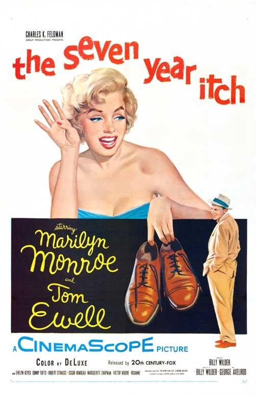 Marilyn Monroe SEVEN YEAR ITCH Tom Ewell movie poster 11x17