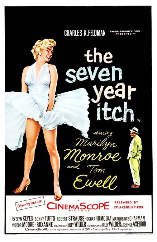 Marilyn Monroe SEVEN YEAR ITCH Tom Ewell UK movie poster 11x17