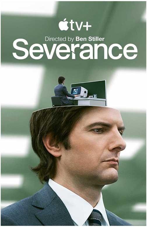 Adam Scott SEVERANCE head poster 11x17 Ben Stiller
