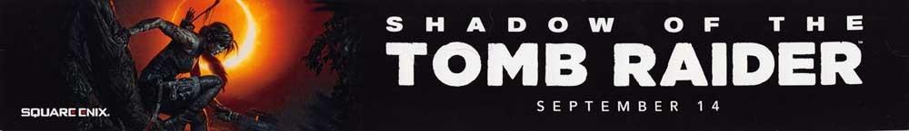 Square Enix small shelf talker SHADOW OF THE TOMB RAIDER store sign MINT