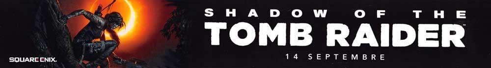Square Enix small shelf talker SHADOW OF THE TOMB RAIDER store sign MINT