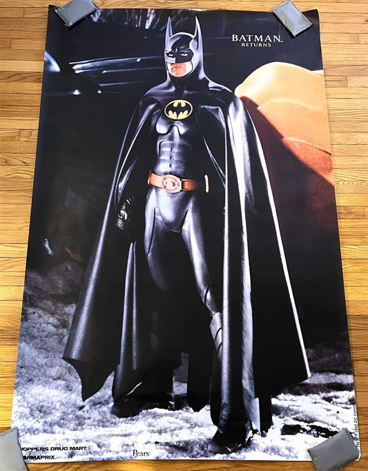Michael Keaton BATMAN RETURNS promotional oversize poster Shoppers Drug Mart