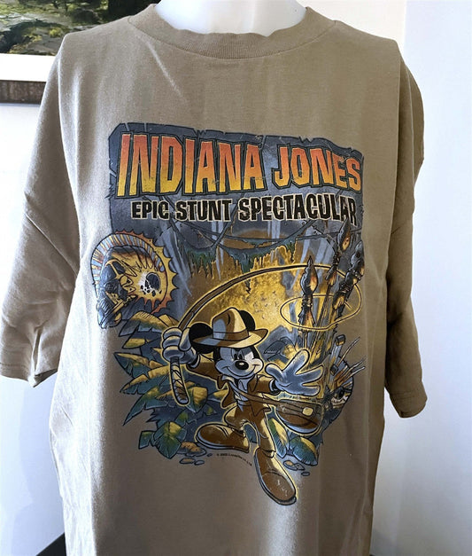 1990's Disney World EPIC STUNT SPECTACULAR INDIANA JONES vintage shirt NEW