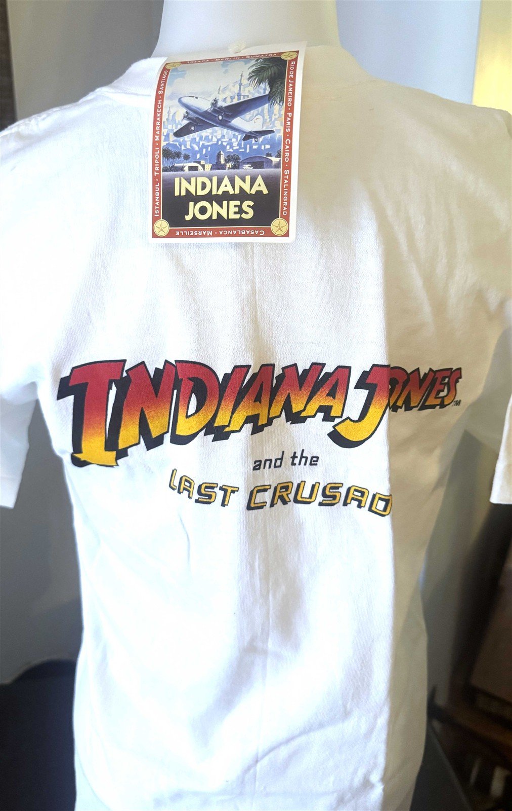 1989 INDIANA JONES AND THE LAST CRUSADE vintage USA logo tee shirt Small