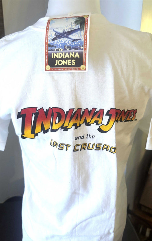 1989 INDIANA JONES AND THE LAST CRUSADE vintage USA logo tee shirt Small