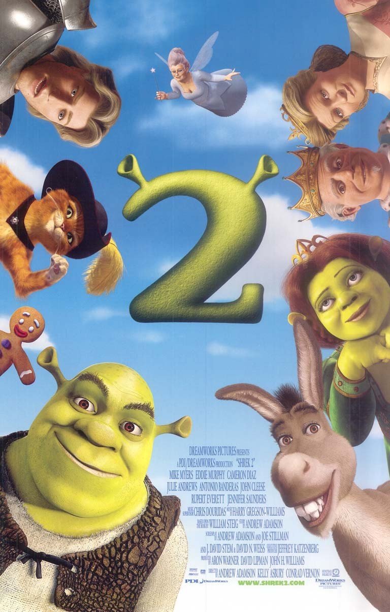 Mike Myers SHREK 2 Cameron Diaz Eddie Murphy original studio movie poster 11x17