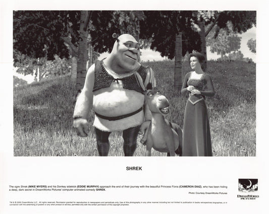 Mike Myers SHREK Eddie Murphy Cameron Diaz original 10x8 advance press photo