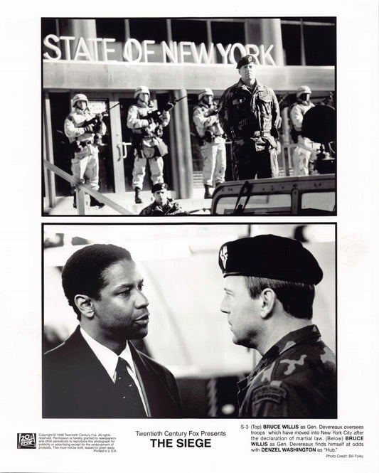 Annette Benning THE SIEGE Denzel Washington 1998 original 8x10 press photos