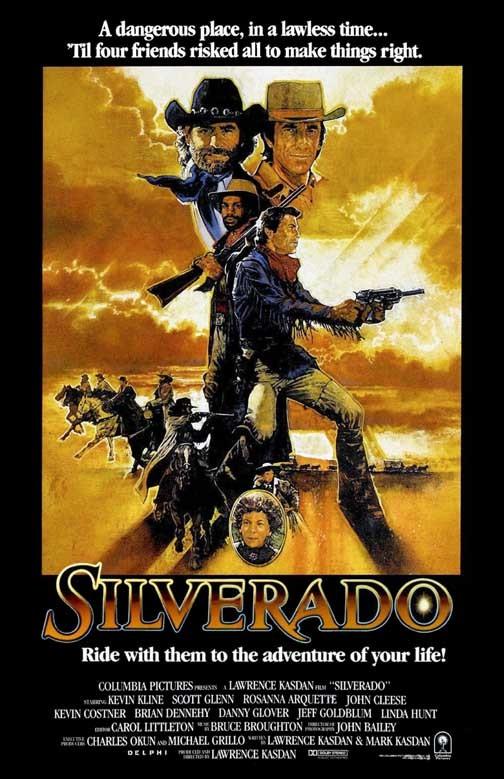 Kevin Kline SILVERADO Scott Glenn Danny Glover Costner 'A' movie poster 11x17