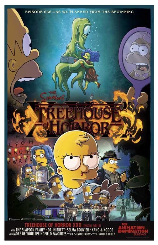 THE SIMPSON TREEHOUSE OF HORROR XXX movie poster 11x17